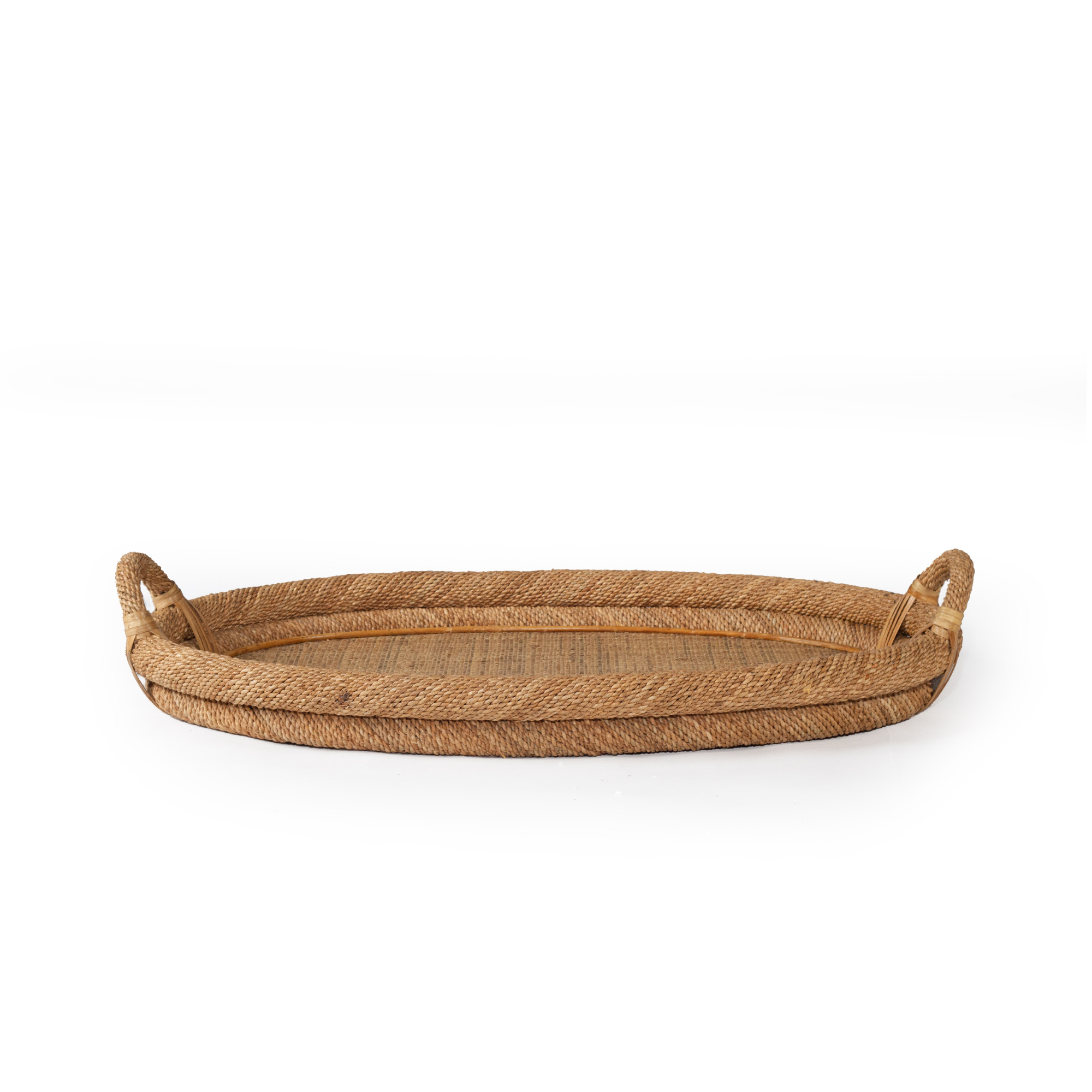Chloe Natural Rope Oval Tray - Natural - By Serrata Living