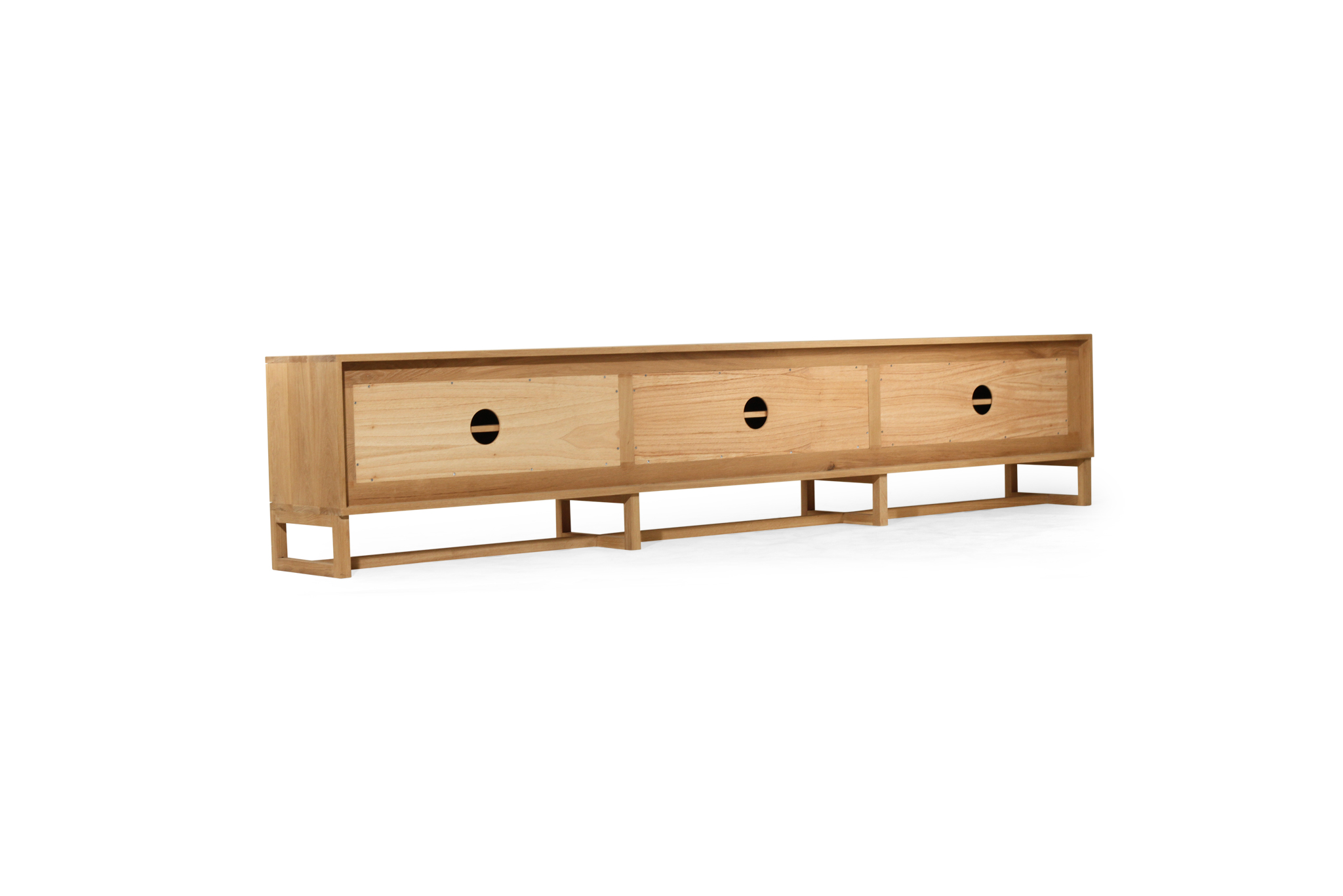 Clovelly Entertainment Unit - Six Door - Natural - Solid Doors - Image 7