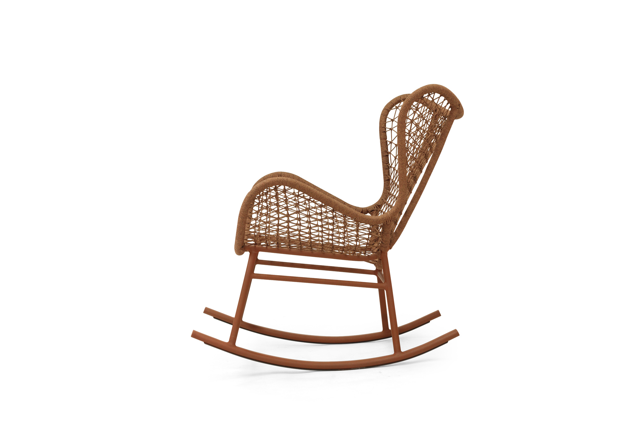 Harper Outdoor Rocking Chair - Brique - Image 5