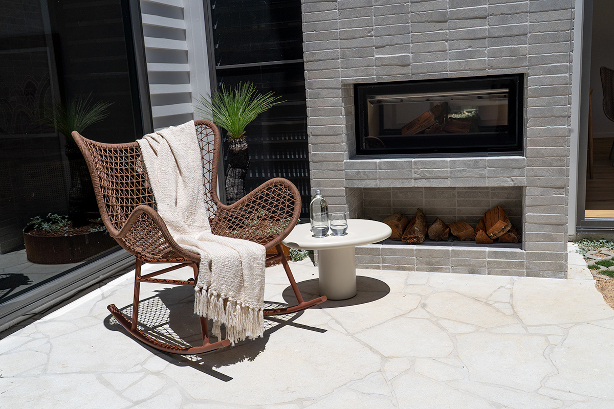 Harper Outdoor Rocking Chair - Brique - Image 2