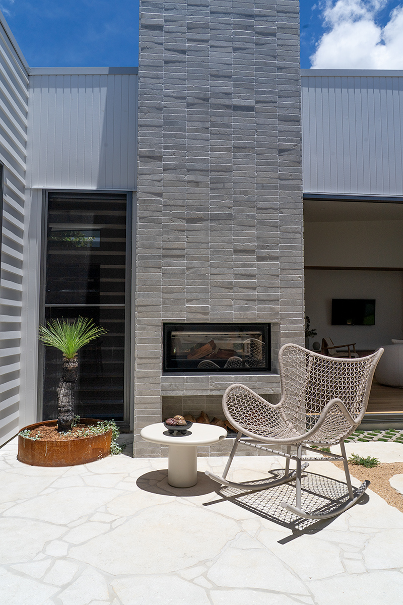 Harper Outdoor Rocking Chair - Greige - Image 14