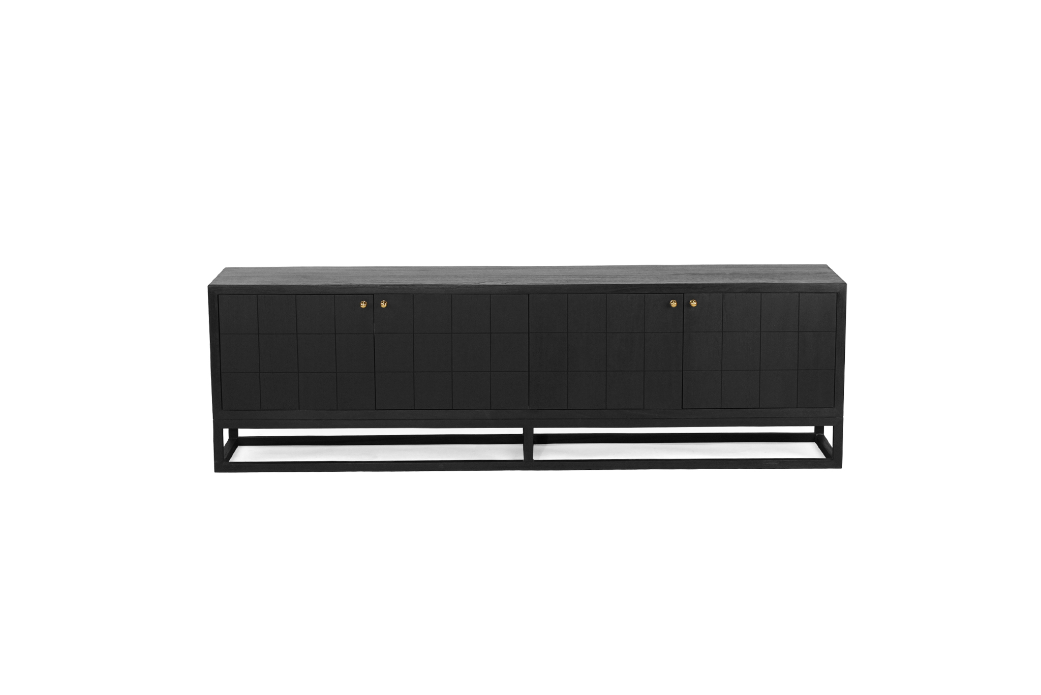 Lisette Entertainment Unit 4 Door- Black - Image 3