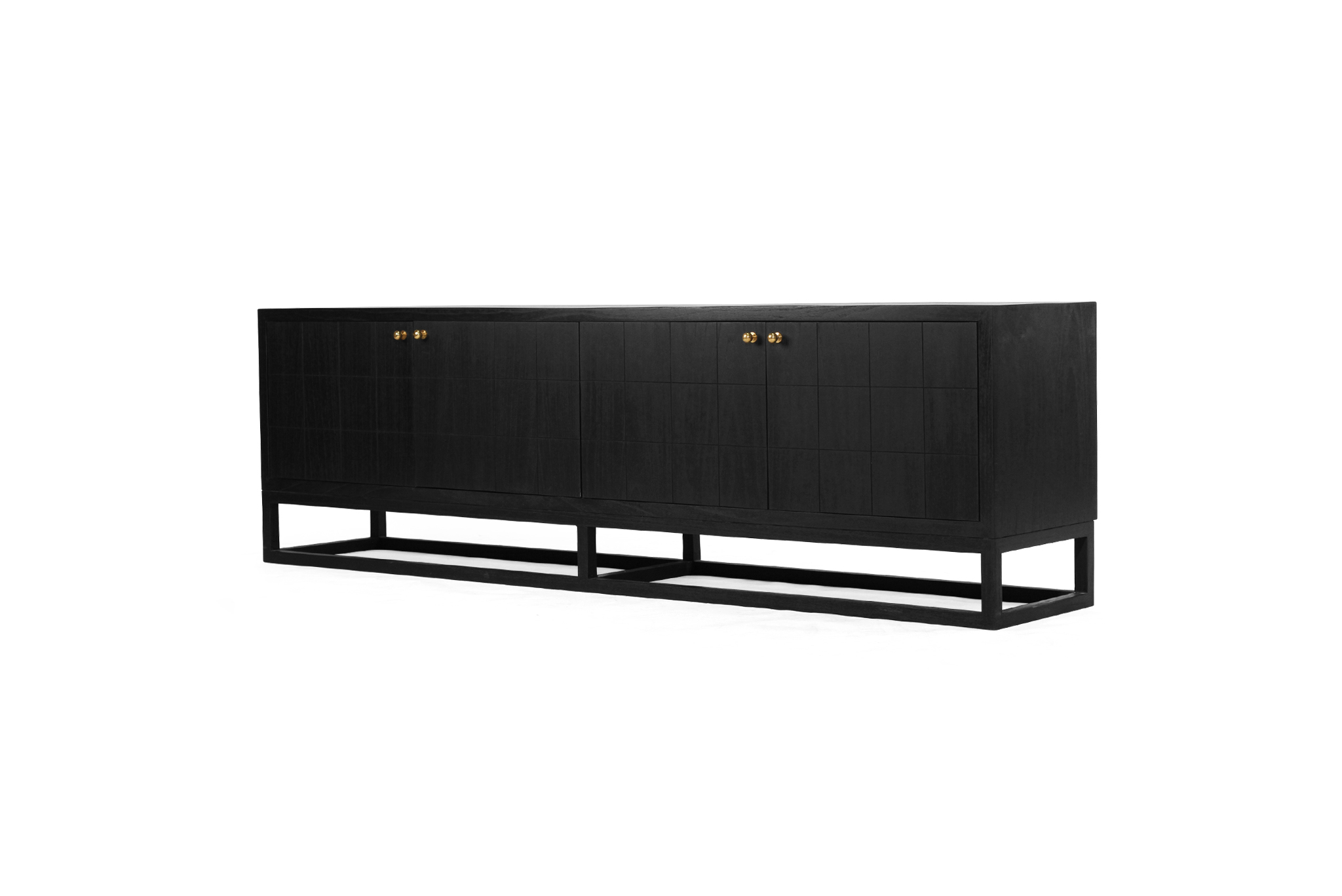 Lisette Entertainment Unit 4 Door- Black - Image 4