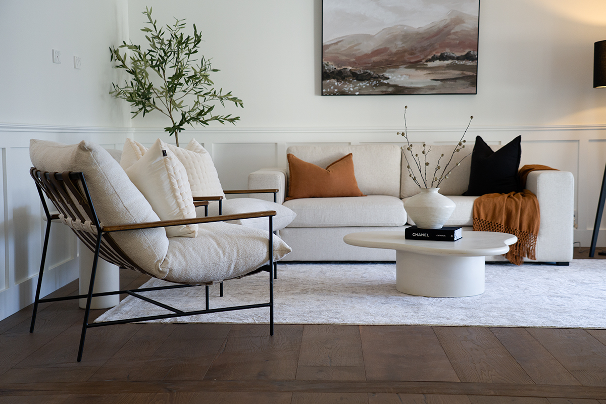 Lorenzo Organic Coffee Table - 100cm (Clover) - Ivory - Image 16