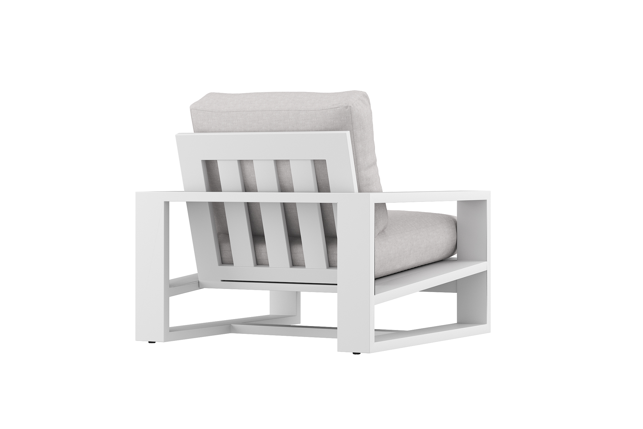 Double Island Outdoor Sofa - 1 Seater - White (Cast Slate or Cast Silver Upholstery) - Image 5