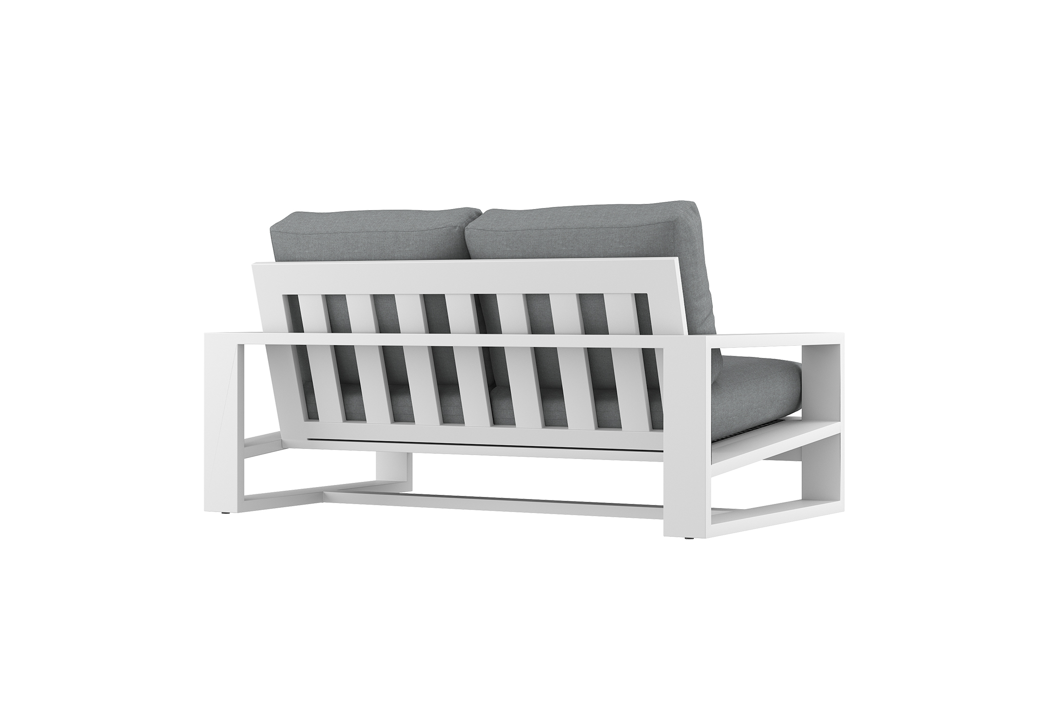 Double Island Outdoor Sofa - 2 Seater White (Cast Slate or Cast Silver Upholstery) - Image 8
