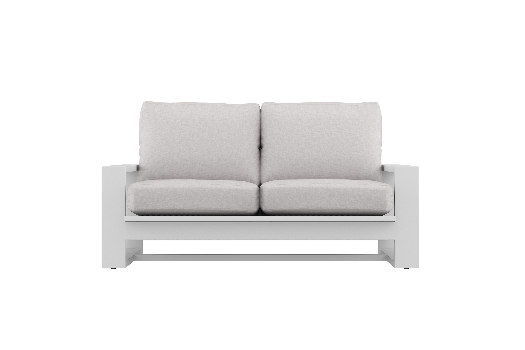 Double Island Outdoor Sofa - 2 Seater White (Cast Slate or Cast Silver Upholstery) - Image 3