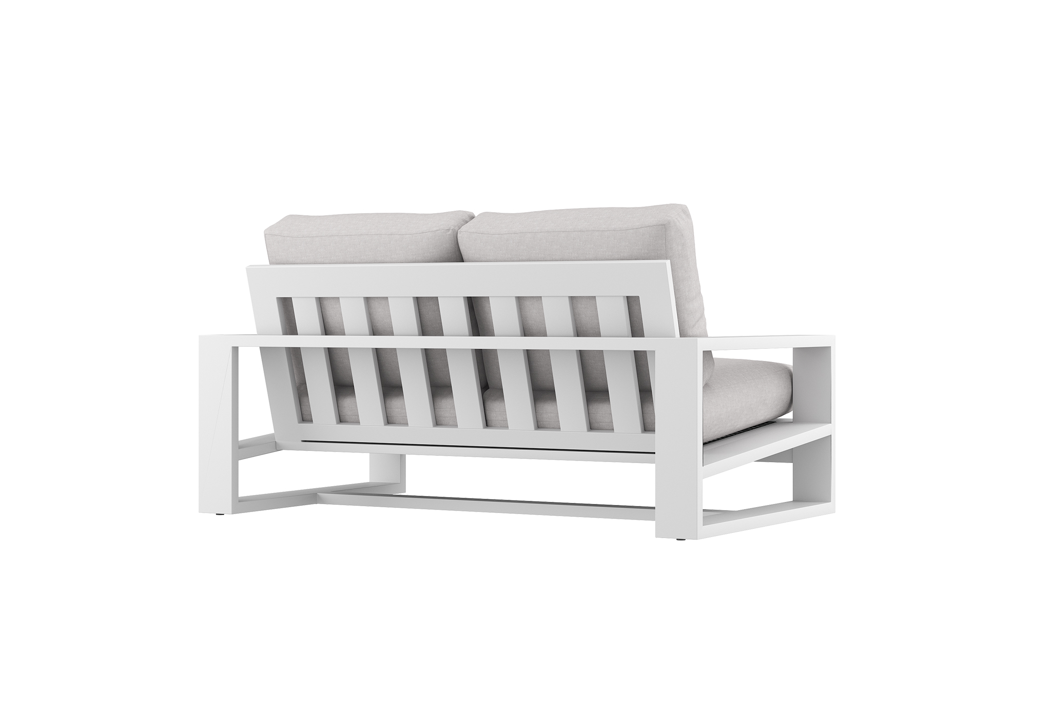 Double Island Outdoor Sofa - 2 Seater White (Cast Slate or Cast Silver Upholstery) - Image 5