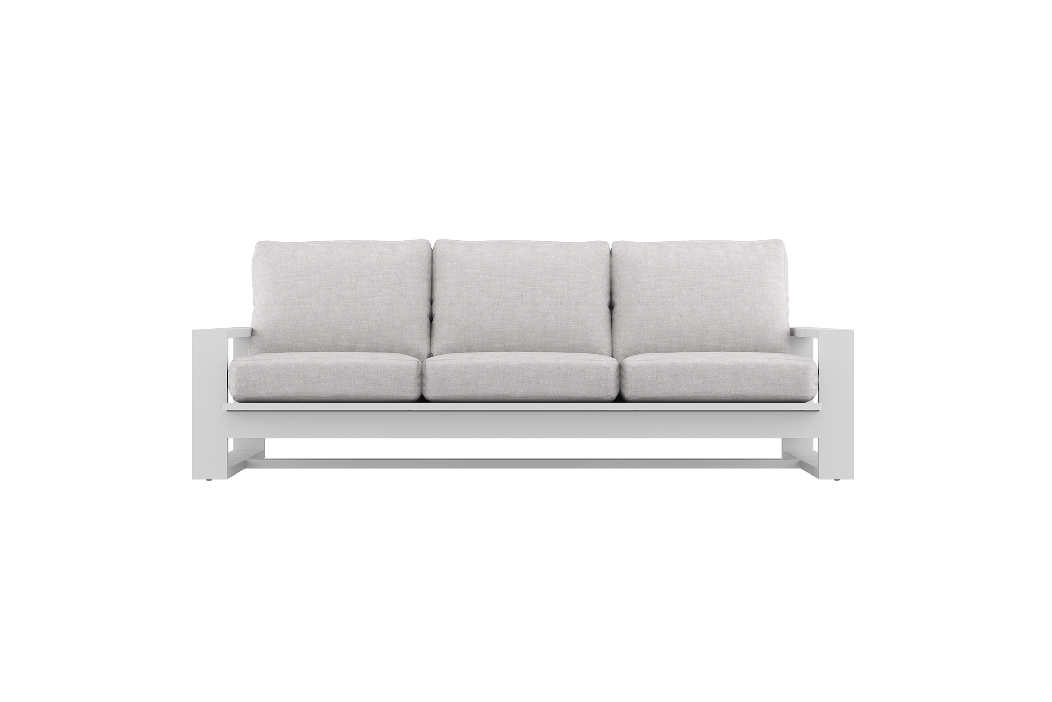 Double Island Outdoor Sofa - 3 Seater White (Cast Slate or Cast Silver Upholstery) - Image 3