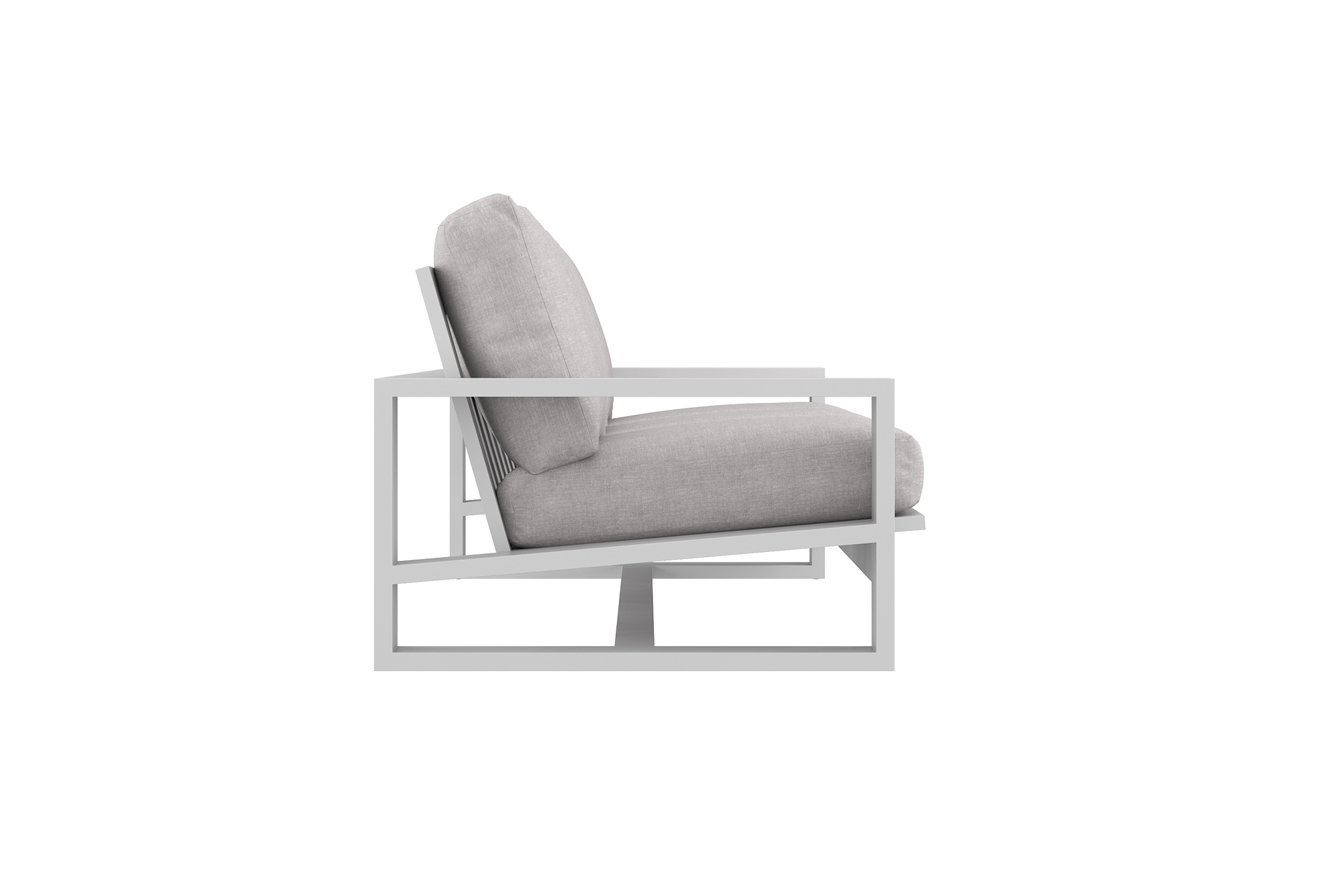 Double Island Outdoor Sofa - 3 Seater White (Cast Slate or Cast Silver Upholstery) - Image 4