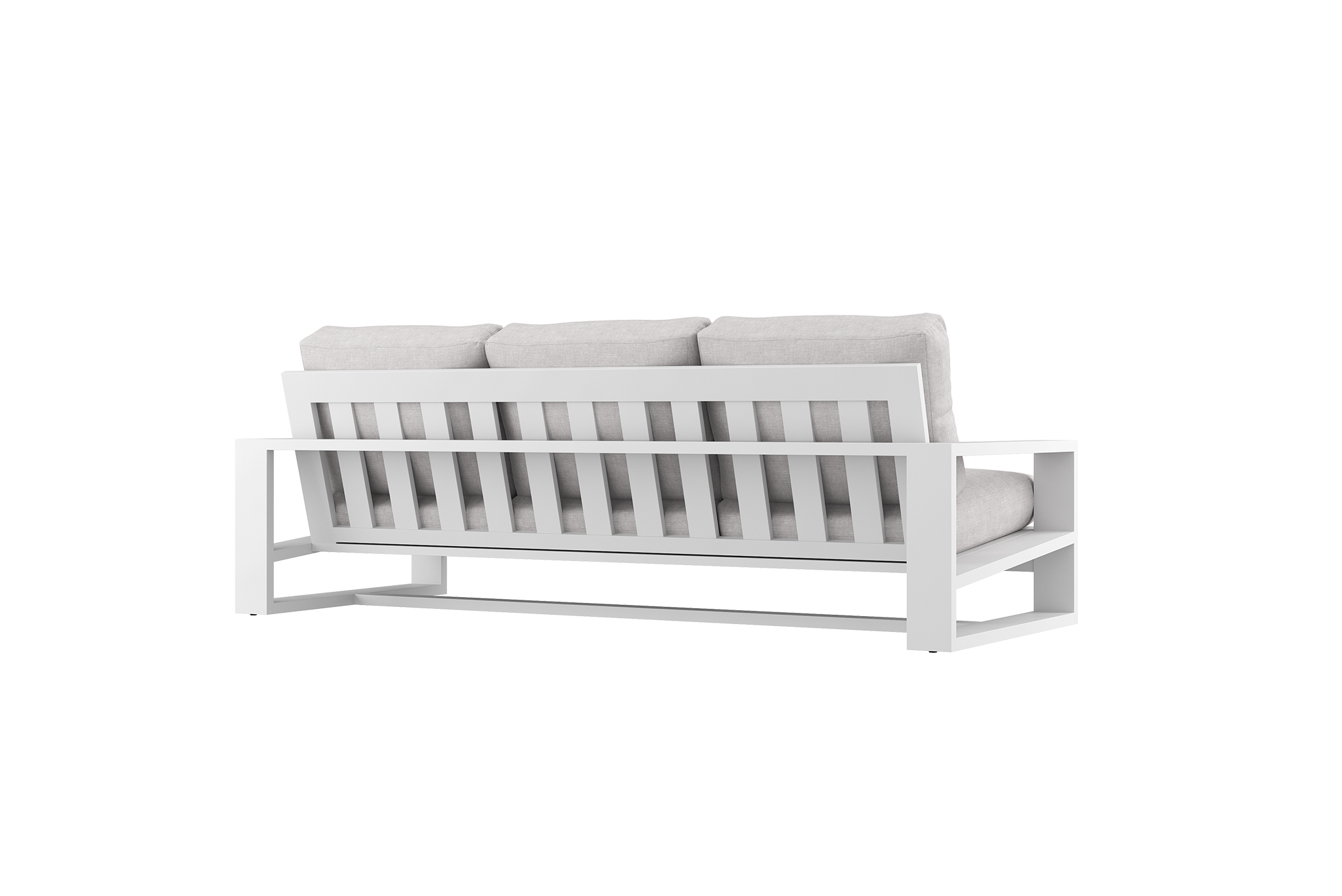 Double Island Outdoor Sofa - 3 Seater White (Cast Slate or Cast Silver Upholstery) - Image 5