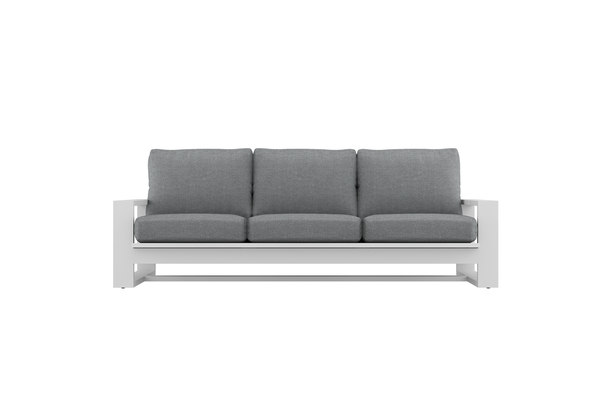 Double Island Outdoor Sofa - 3 Seater White (Cast Slate or Cast Silver Upholstery) - Image 6