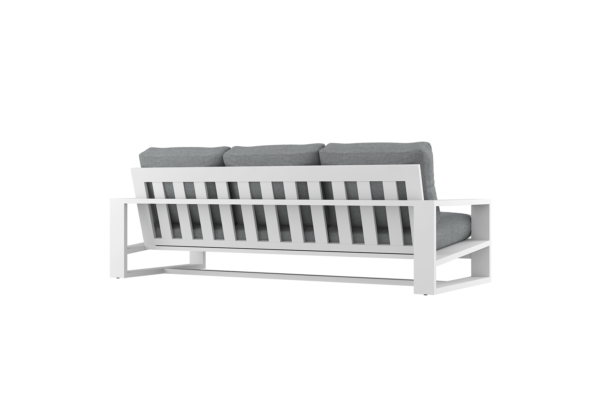 Double Island Outdoor Sofa - 3 Seater White (Cast Slate or Cast Silver Upholstery) - Image 8