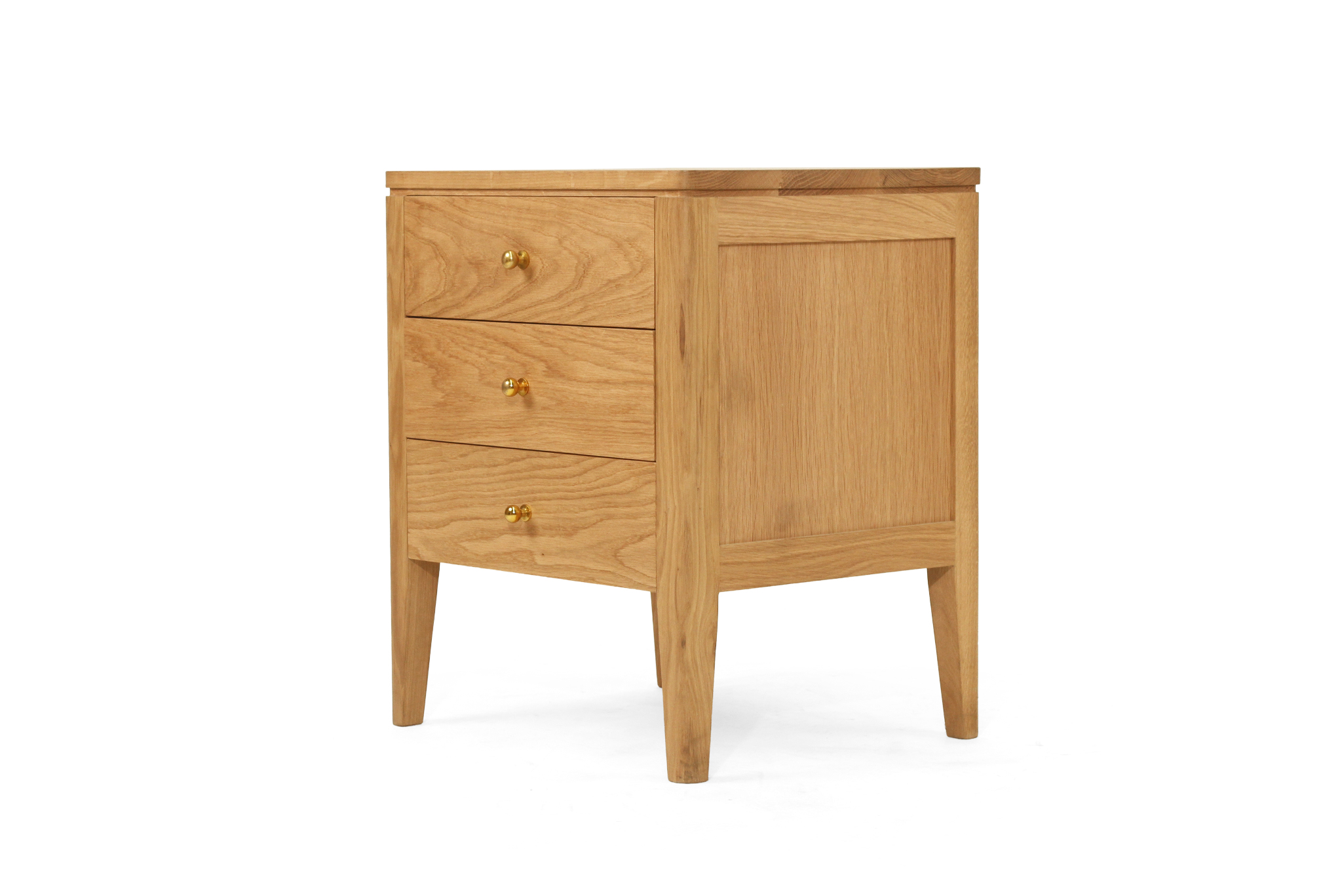 Cora Bedside Table- 3 Drawer - Natural - Image 3