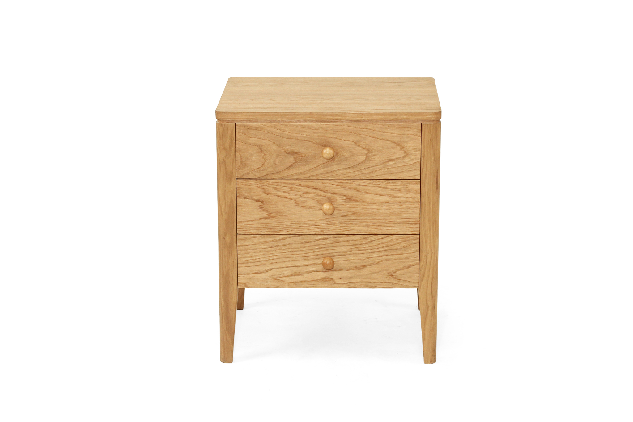 Cora Bedside Table- 3 Drawer - Natural - Image 4
