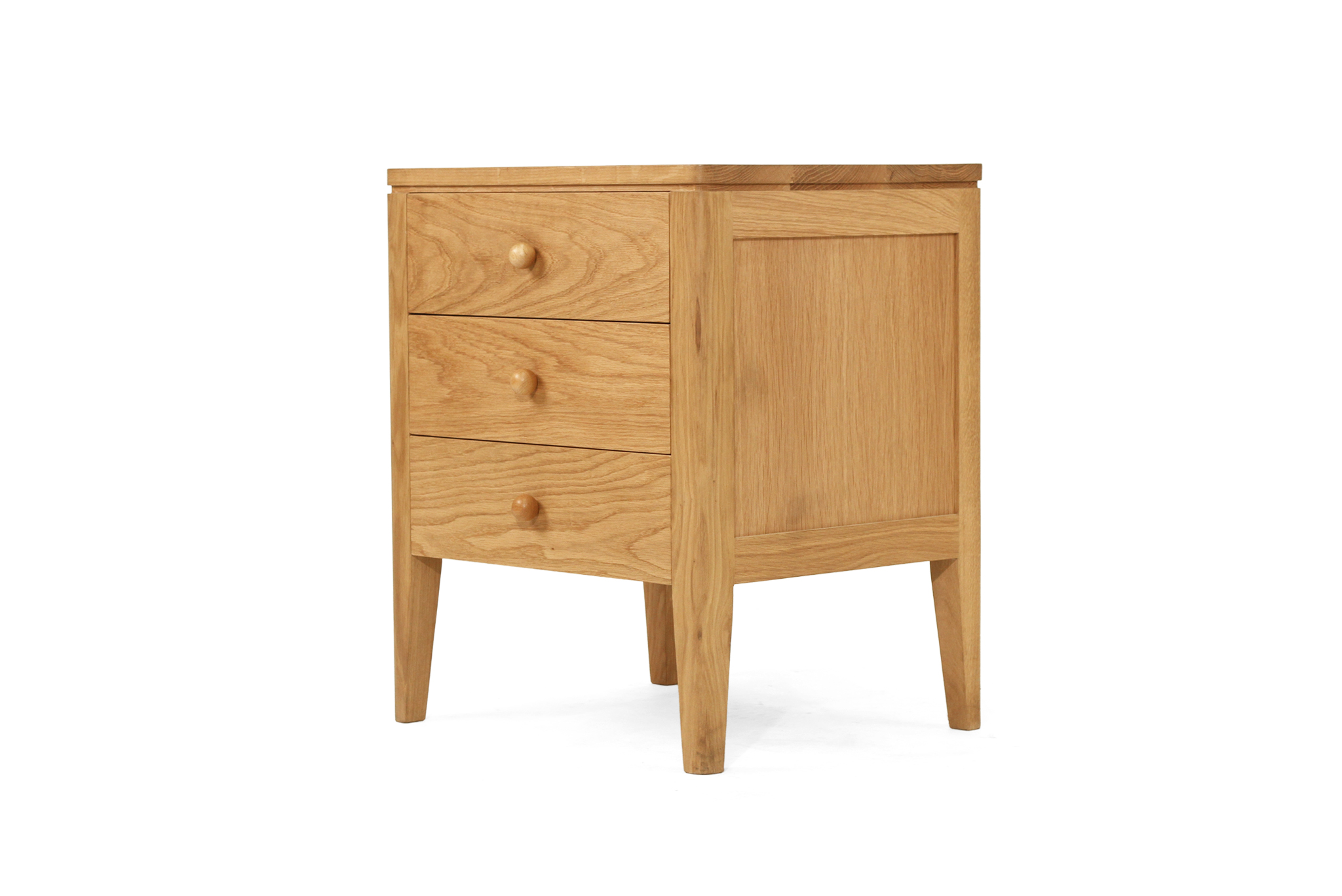 Cora Bedside Table- 3 Drawer - Natural - Image 5