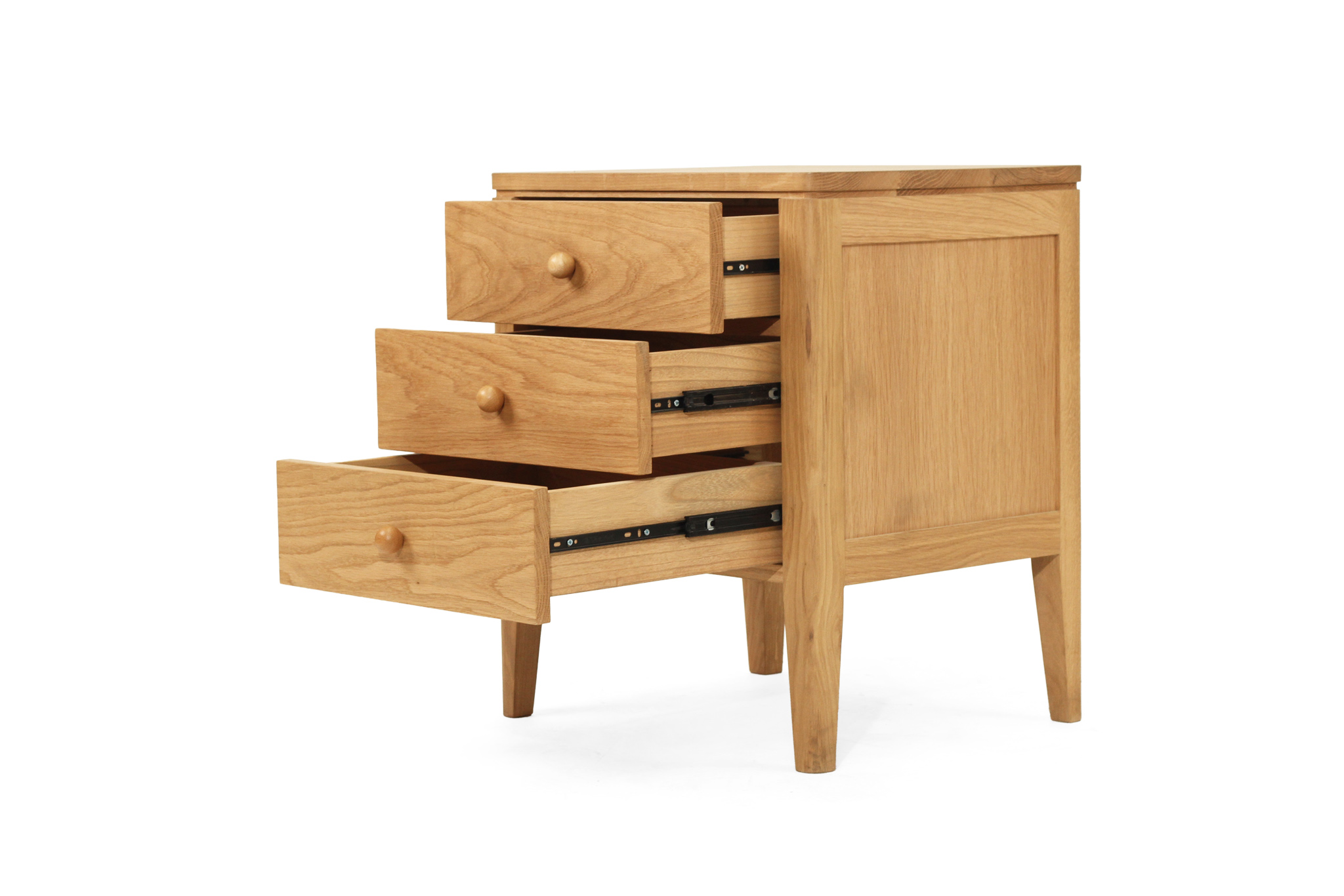 Cora Bedside Table- 3 Drawer - Natural - Image 6