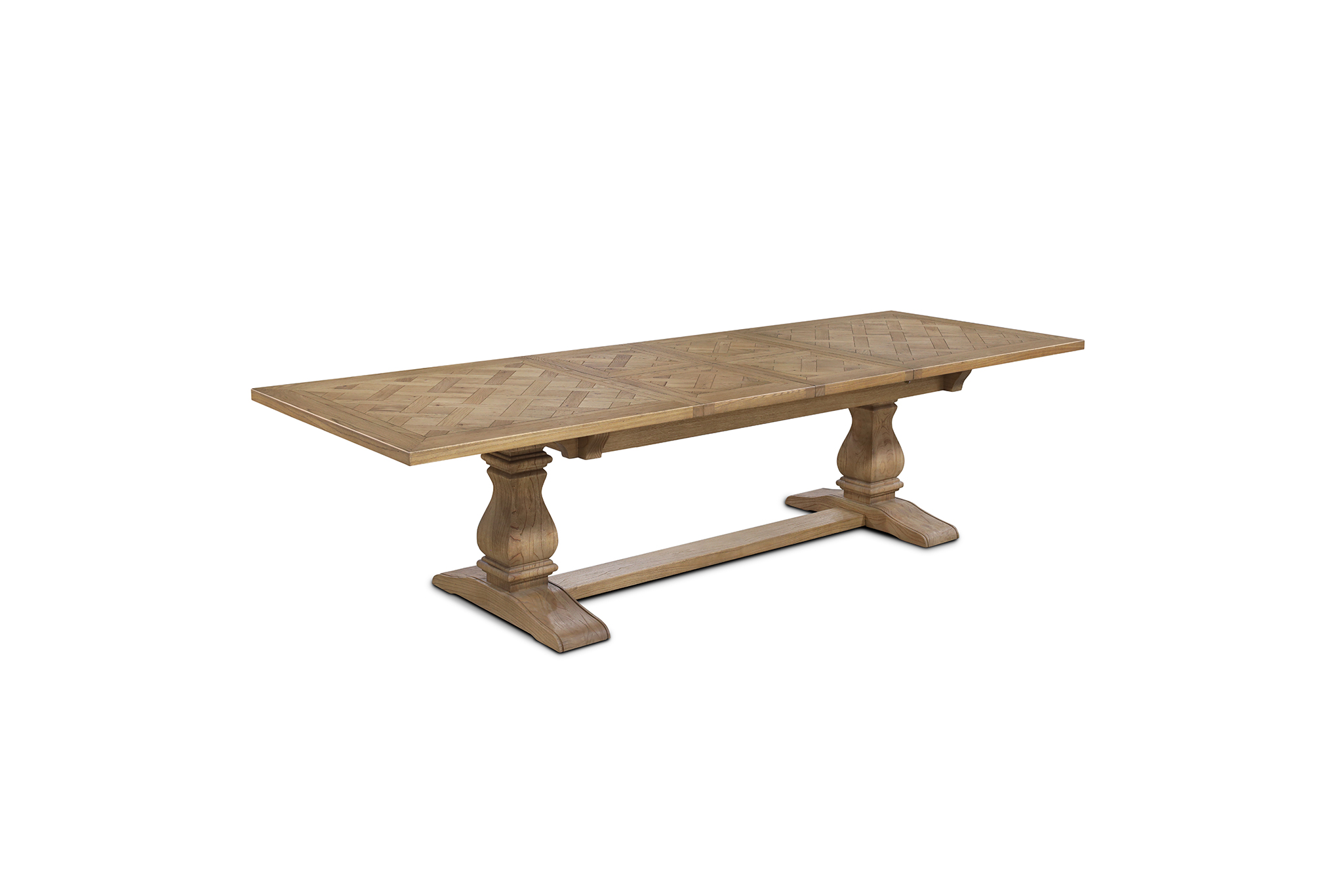 Ascot Extension Dining Table - 210/310cm - Natural Oak - Parquetry Finish