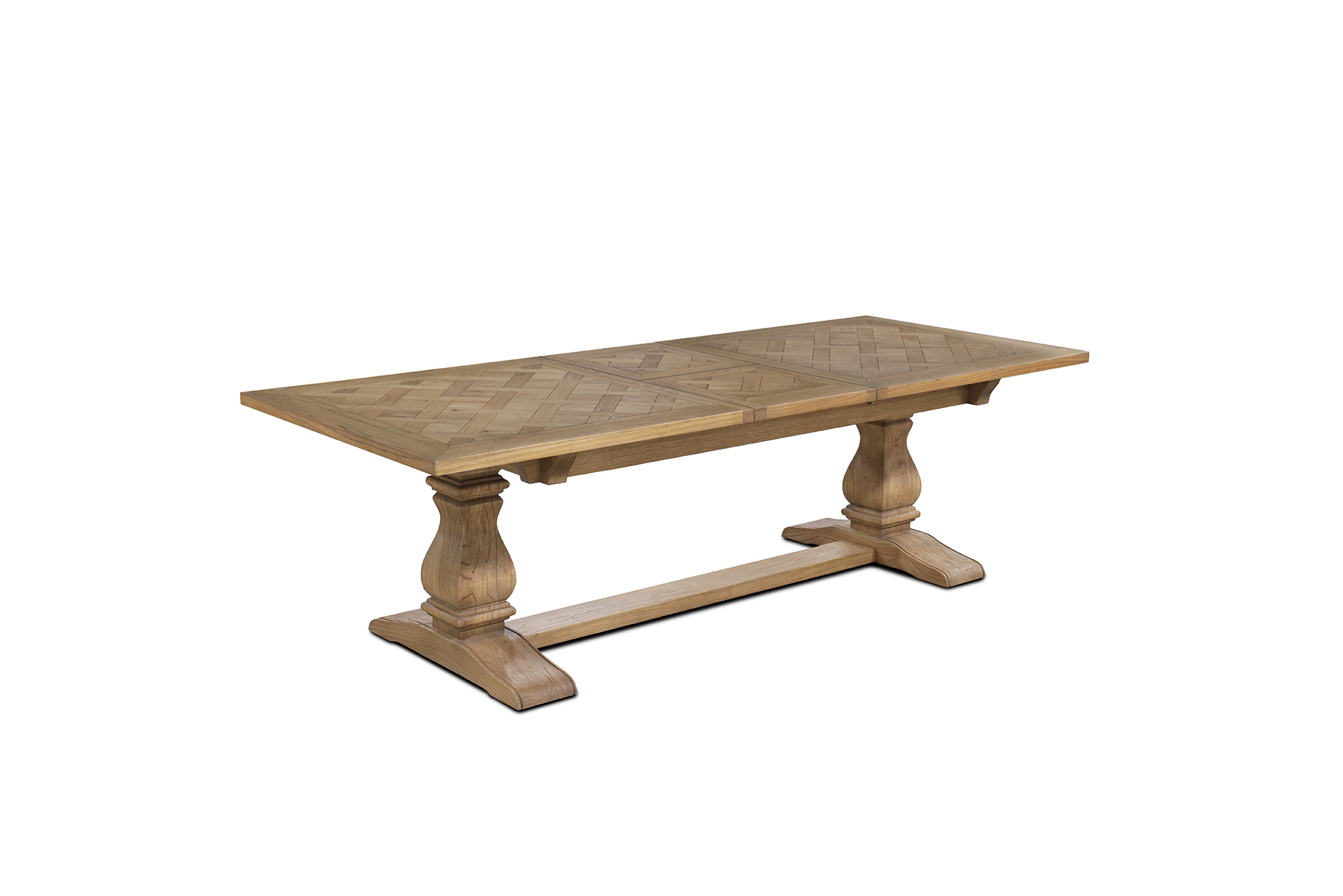 Ascot Extension Dining Table - 210/310cm - Natural Oak - Parquetry Finish - Image 2