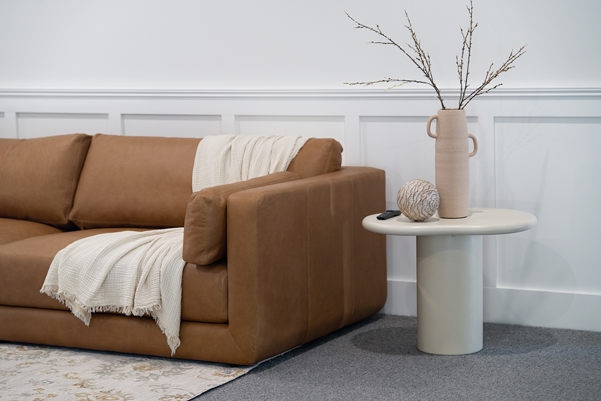 Lorenzo Organic Side Table - 58cm - Ivory - Image 2