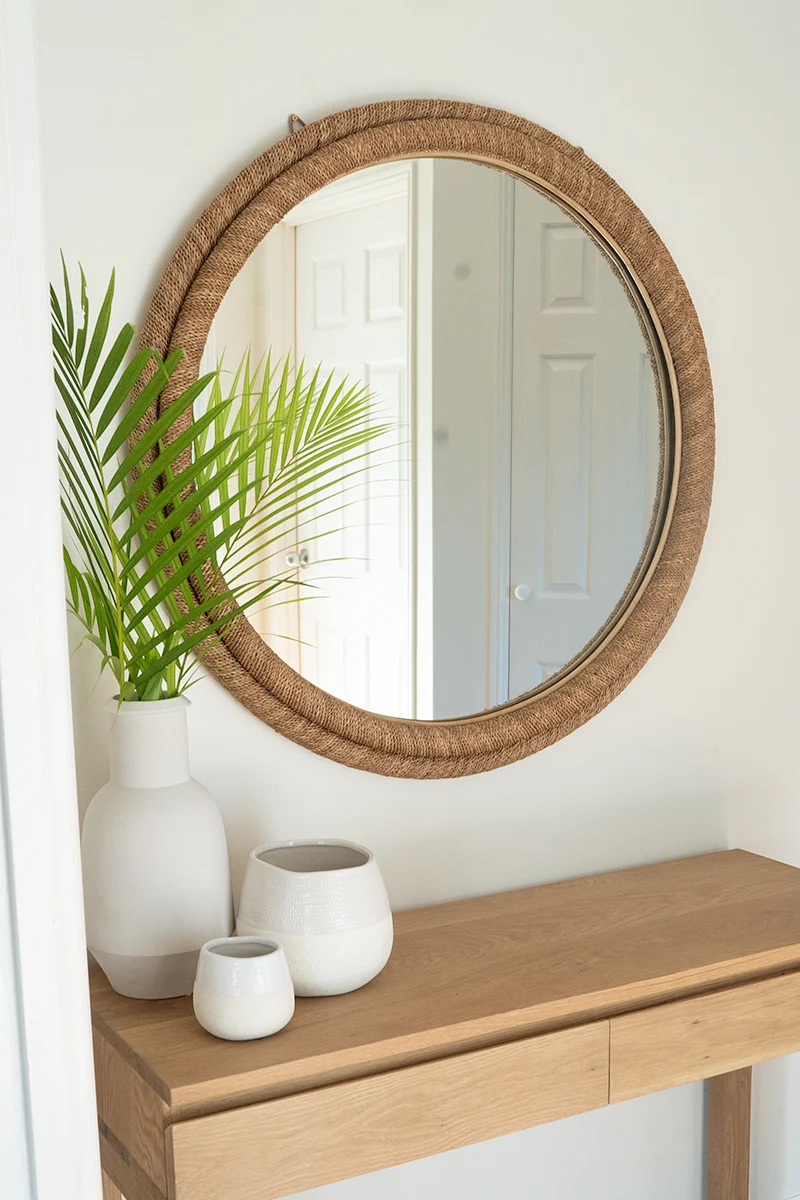 Chloe Natural Rope Mirror - 2 Rope Frame - 90cm - by Serrata Living - Image 2