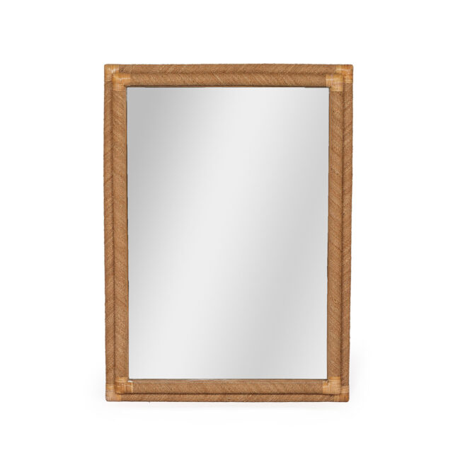 Chloe Natural Rectangle Rope Mirror - 2 Rope Frame - by Serrata Living