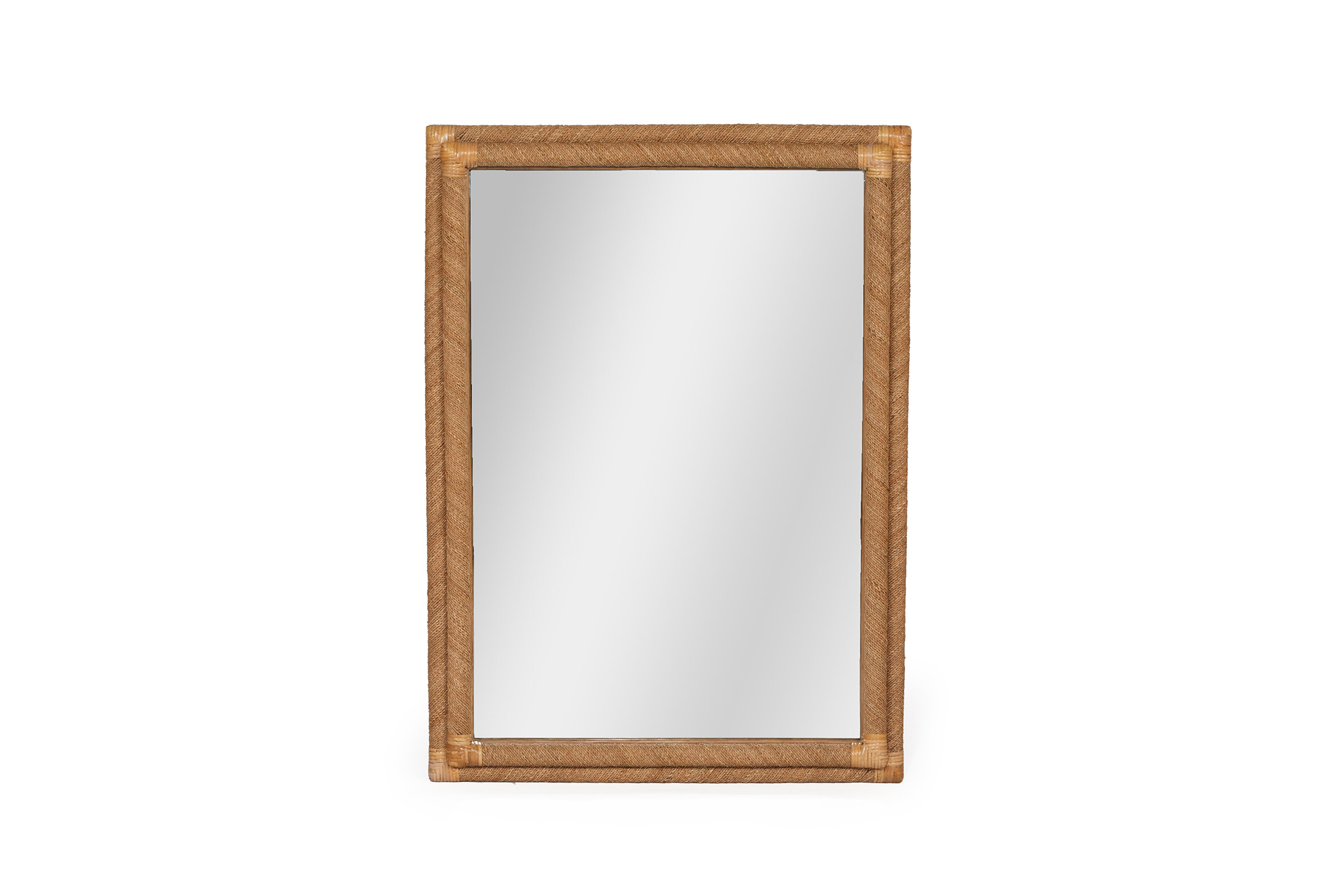 Chloe Natural Rectangle Rope Mirror - 2 Rope Frame - by Serrata Living