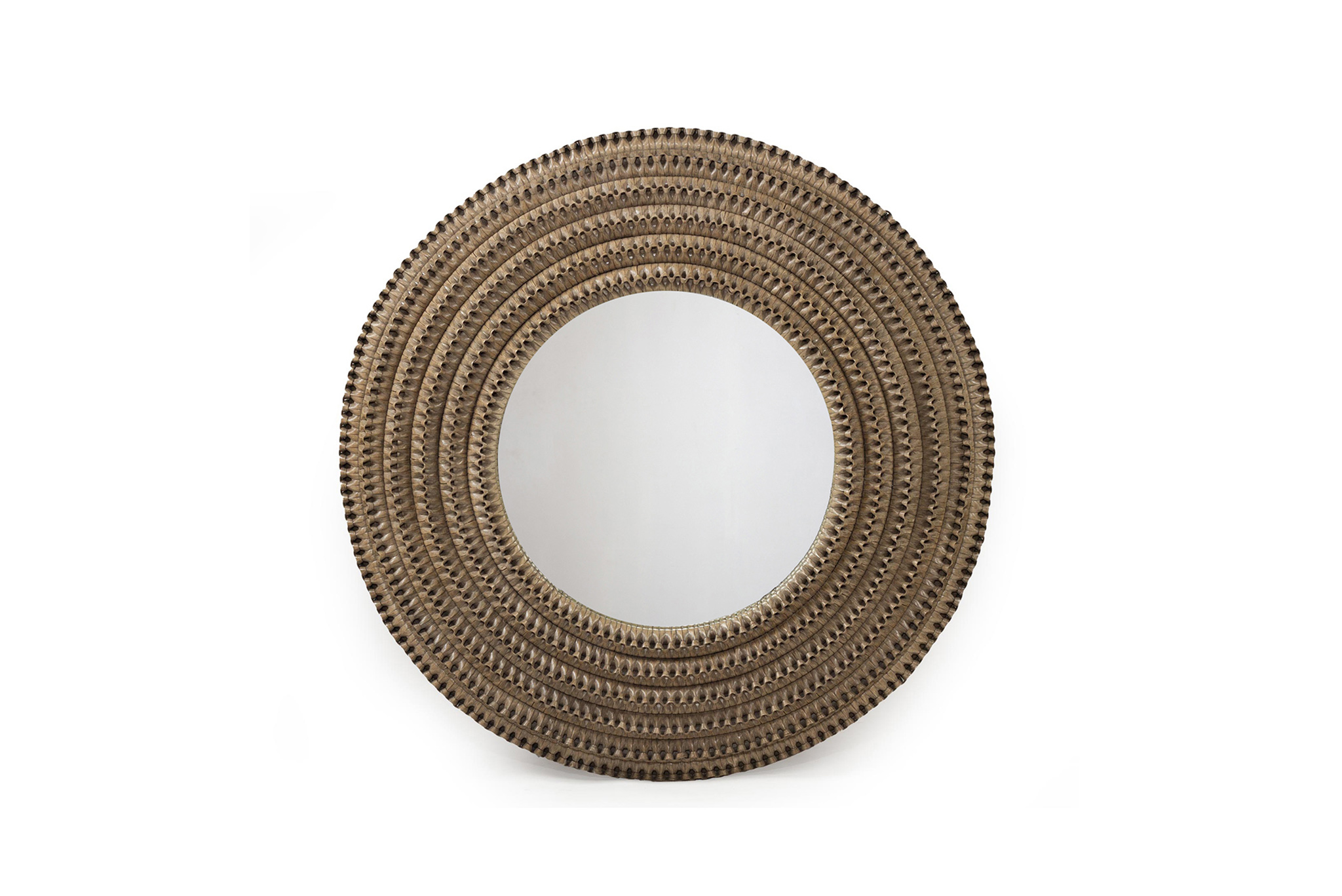 Mila Braided Mirror - Grey- by Serrata Living