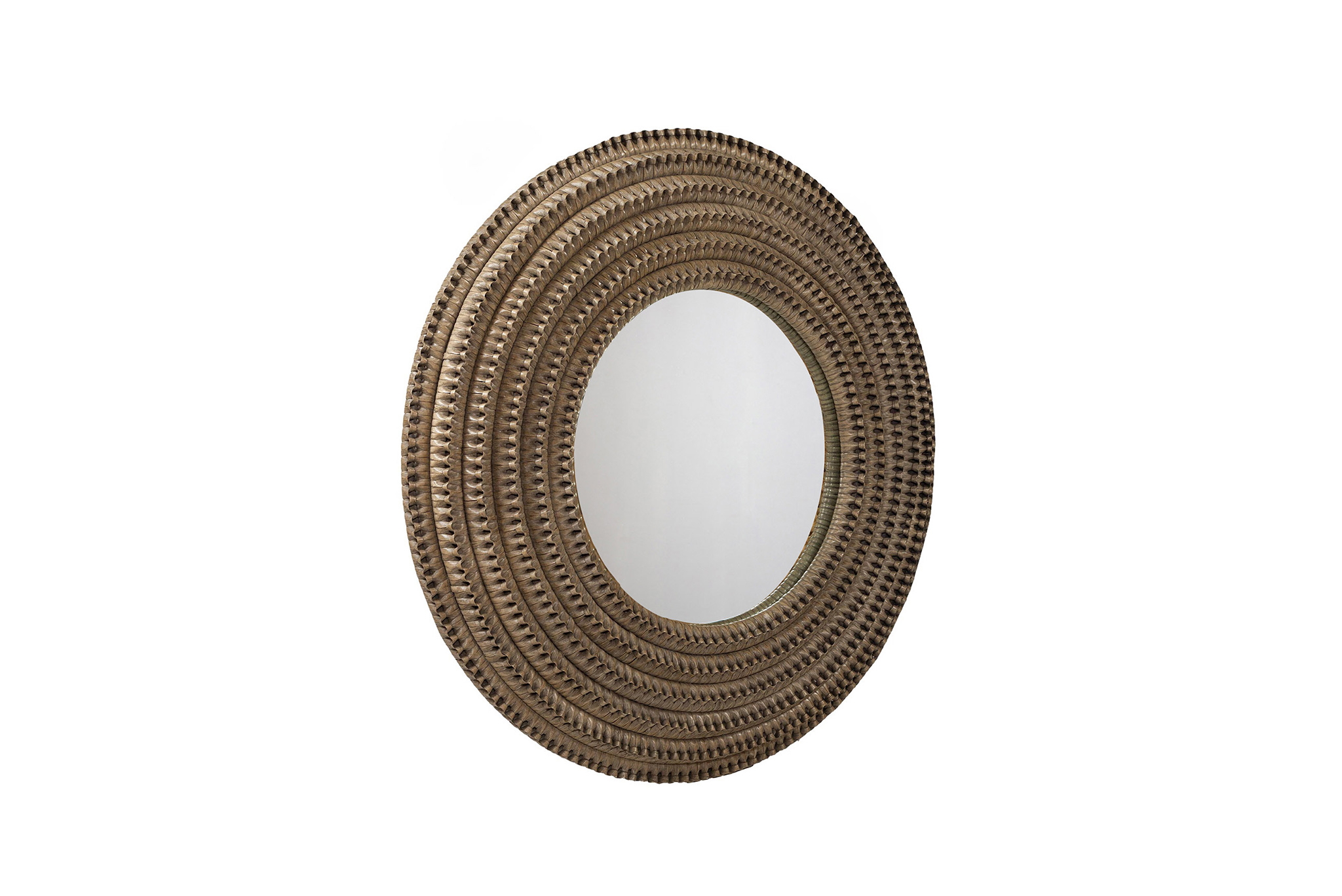 Mila Braided Mirror - Grey- by Serrata Living - Image 3
