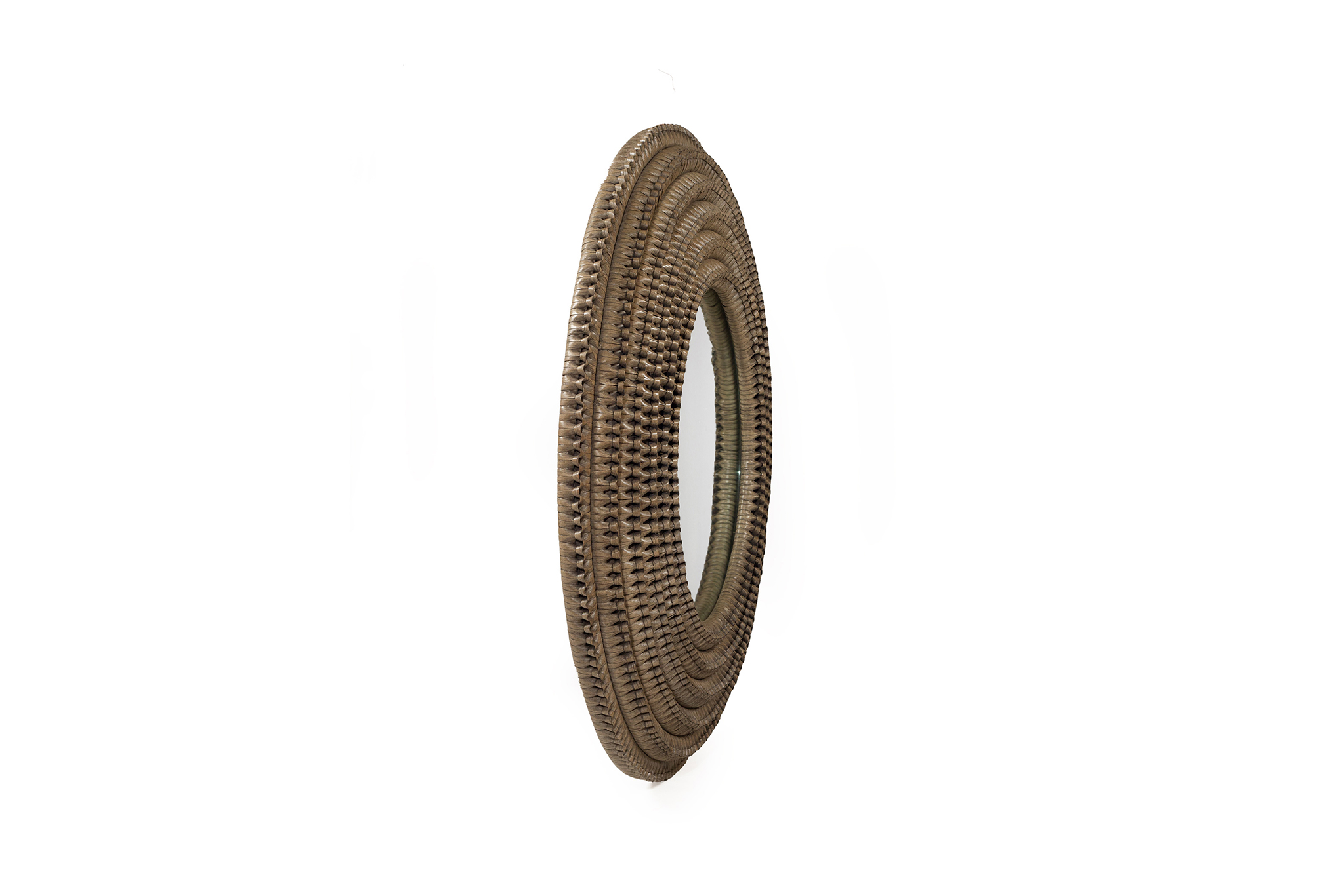 Mila Braided Mirror - Grey- by Serrata Living - Image 5