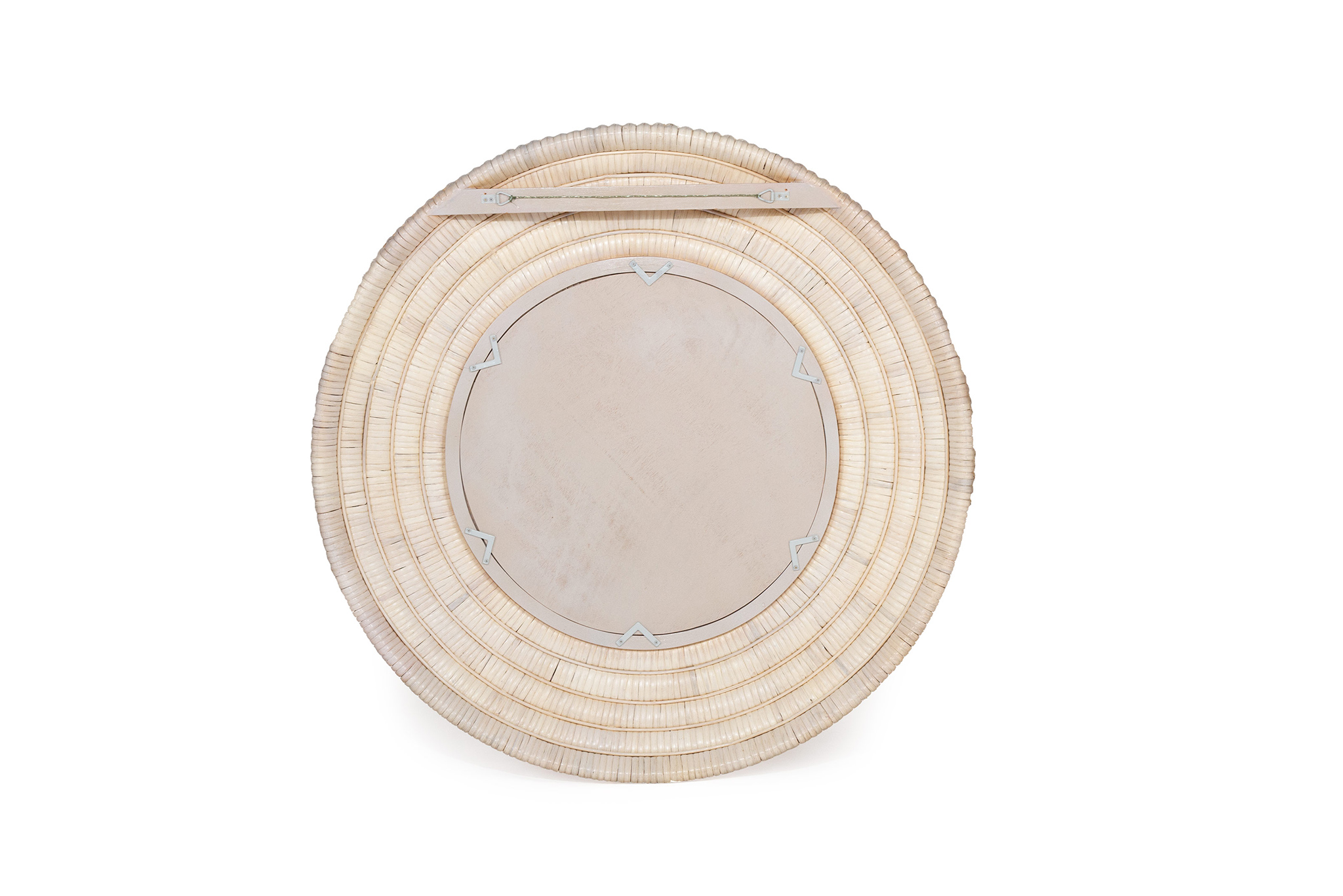 Mila Braided Mirror - White Wash - by Serrata Living - Image 4
